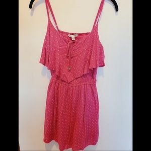 pink white & black patterned cami dress!